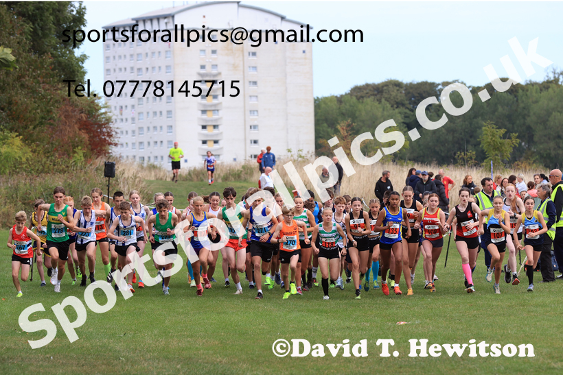Boys and Girls under-15s, 2025 Farringdon Cross Country Relays, Sunderland. Photo: David T. Hewitson/Sports for All Pics
